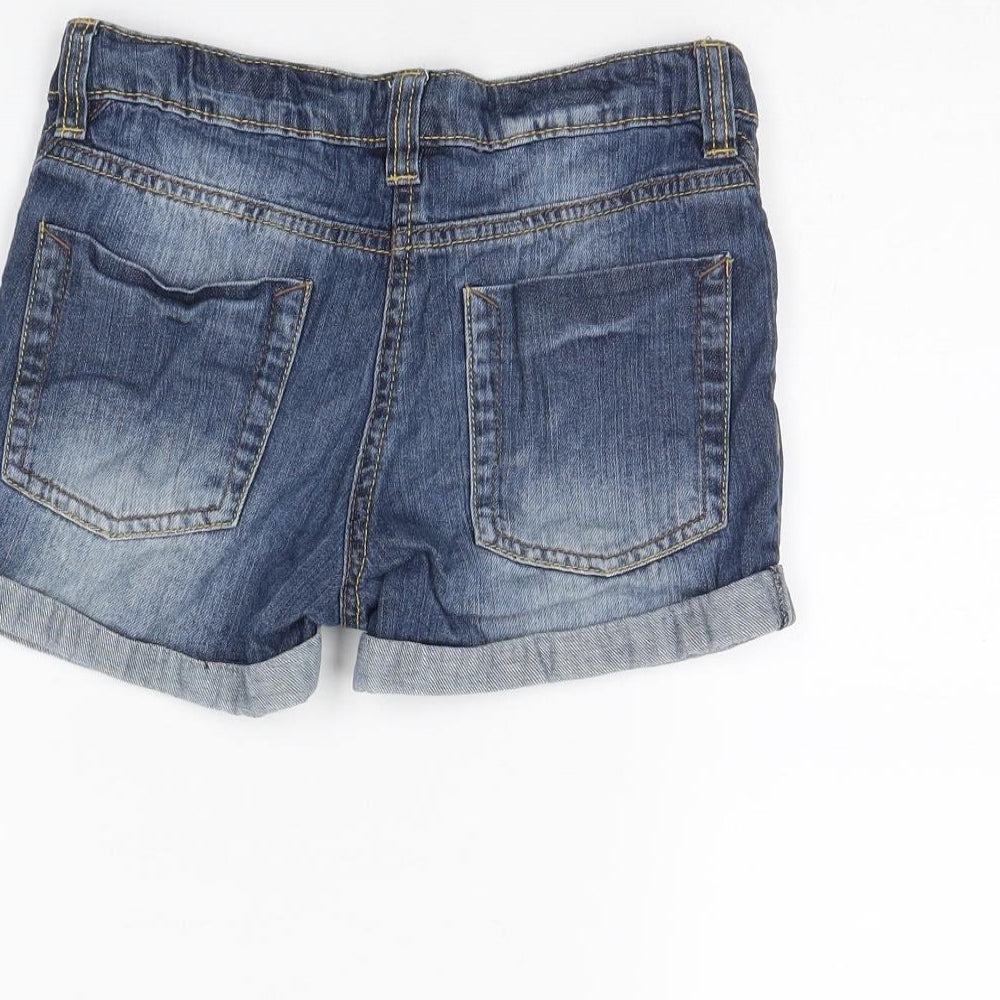 NEXT Girls Blue  Denim Cut-Off Shorts Size 8 Years