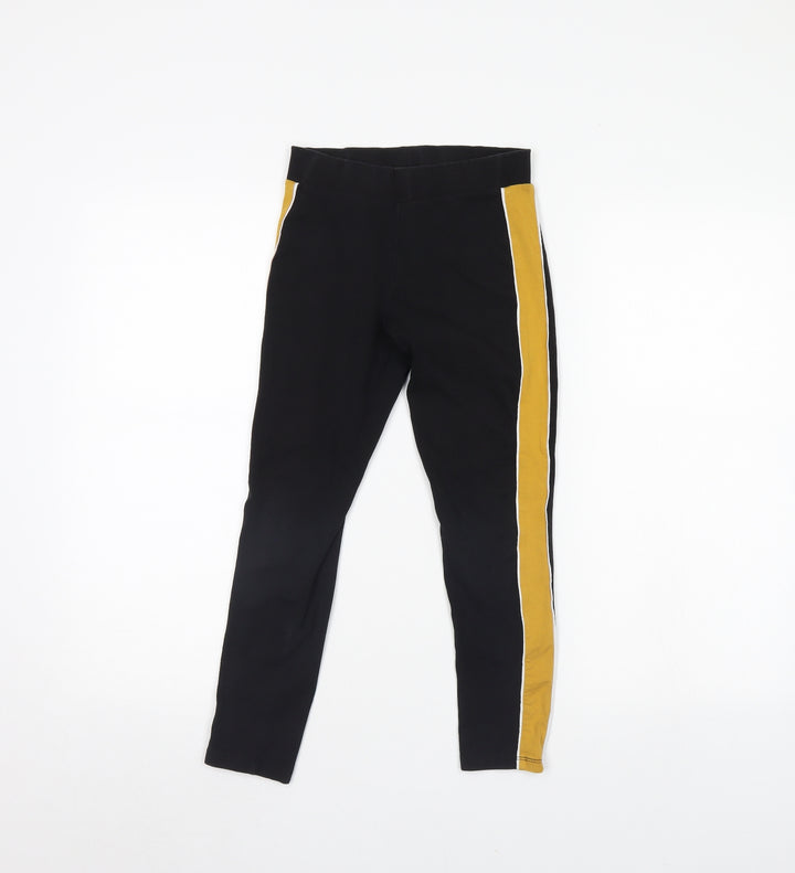 Candy Couture Girls Black Capri Trousers Size 9 Years