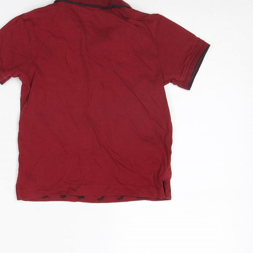 Preworn Boys Red   Basic Polo Size 2 Years  - Motorbike