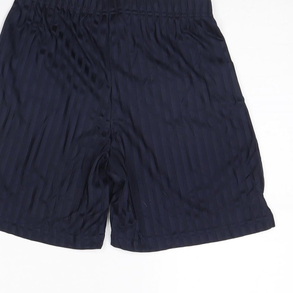 Lily & Dan Boys Blue Striped  Sweat Shorts Size 11 Years - Back To School