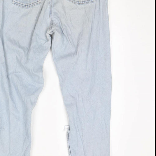 Topshop Womens Blue  Denim Straight Jeans Size 28 L30 in