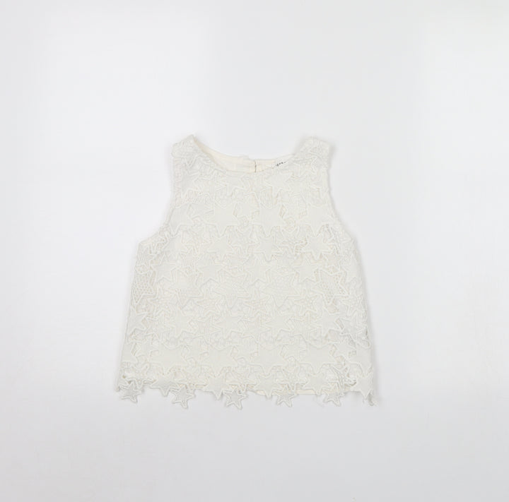 H&M Girls White   Basic Tank Size 9 Years