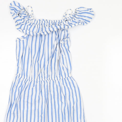 H&M Girls Blue Striped  Shift  Size 9 Years