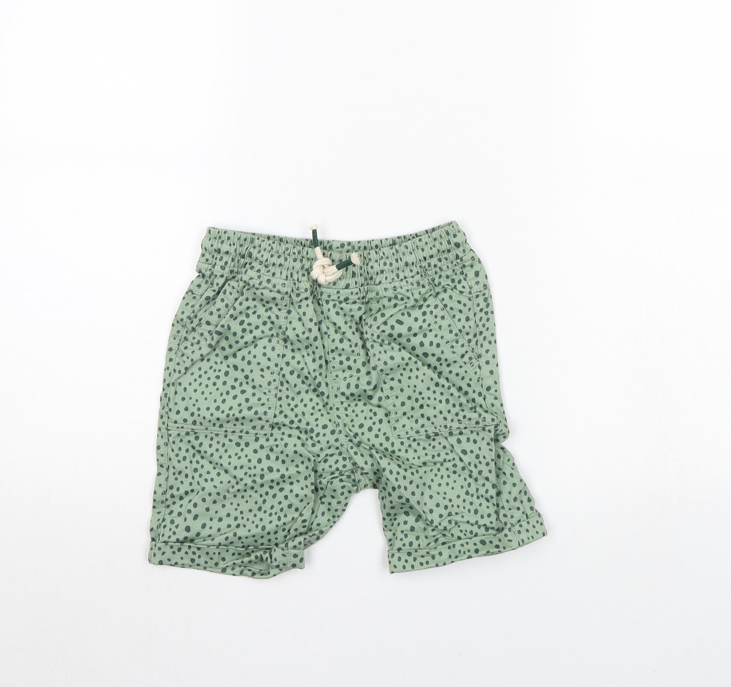 TU Boys Green Polka Dot  Chino Shorts Size 5 Years