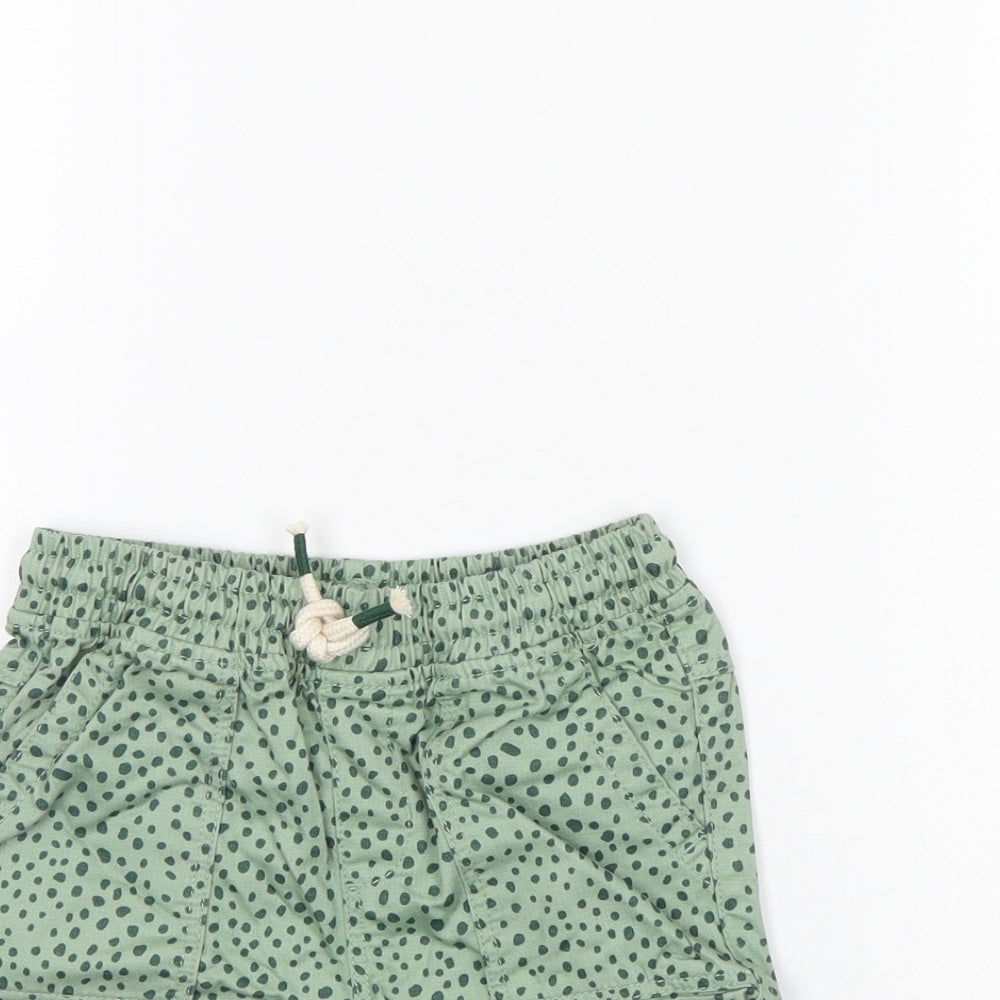 TU Boys Green Polka Dot  Chino Shorts Size 5 Years