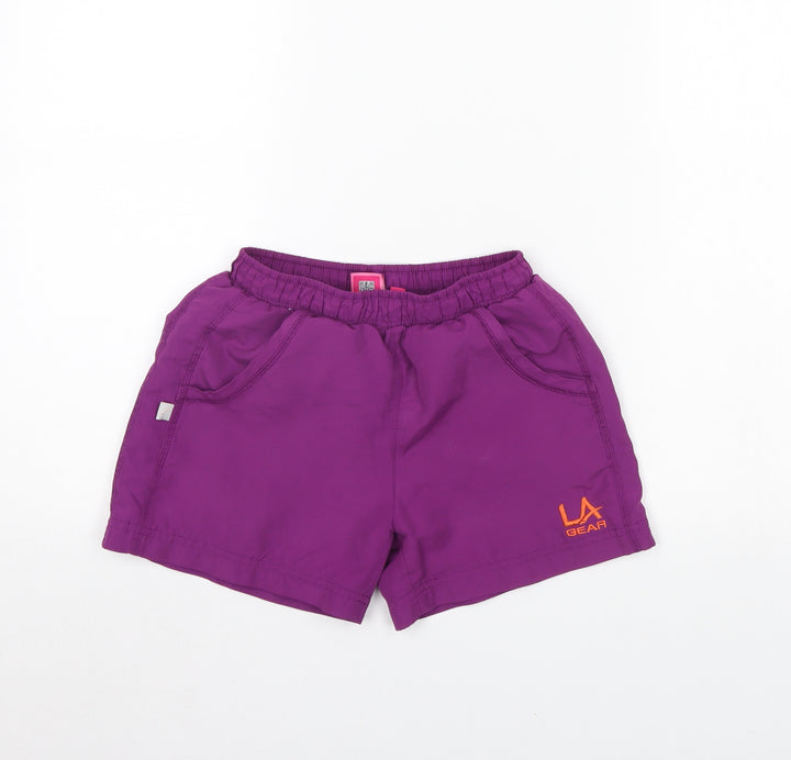 LA Gear Girls Purple   Sweat Shorts Size 9 Years