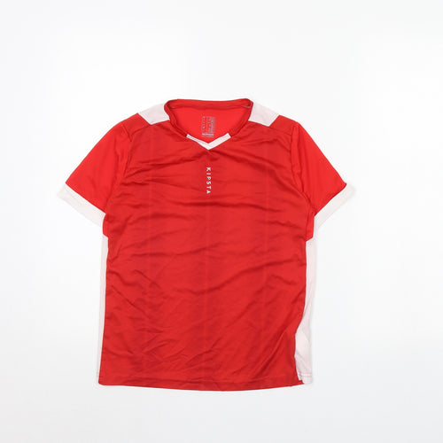 Kipsta Boys Red   Basic T-Shirt Size 10 Years