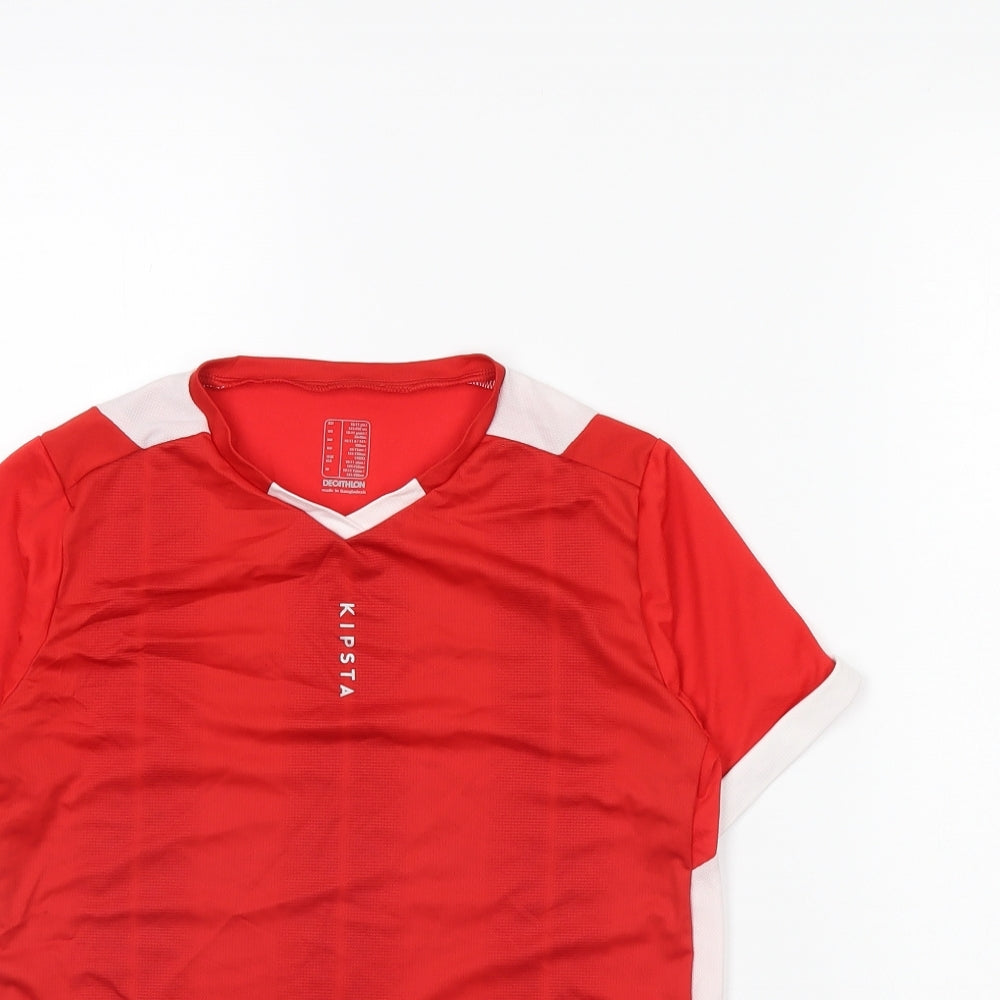 Kipsta Boys Red   Basic T-Shirt Size 10 Years