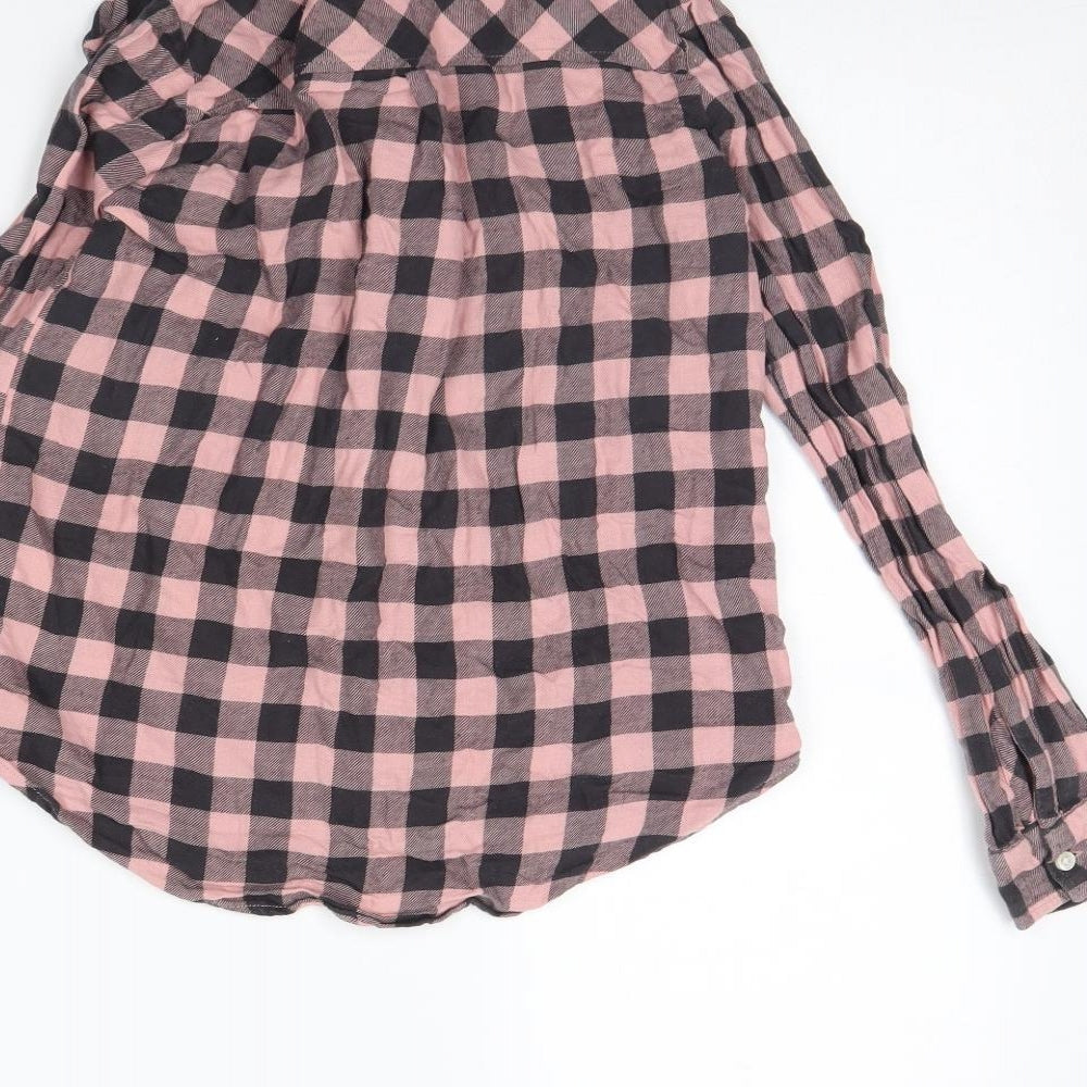 H&M Girls Pink Check  Basic Button-Up Size 10 Years