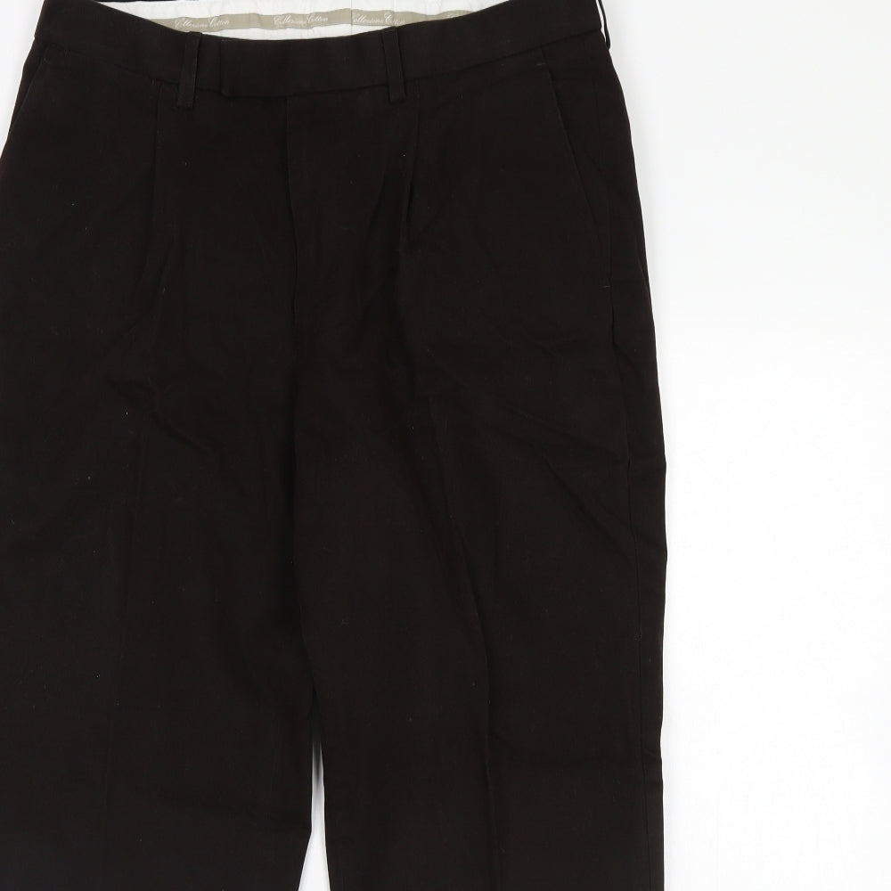 m&s Mens Brown   Trousers  Size 34 L30 in