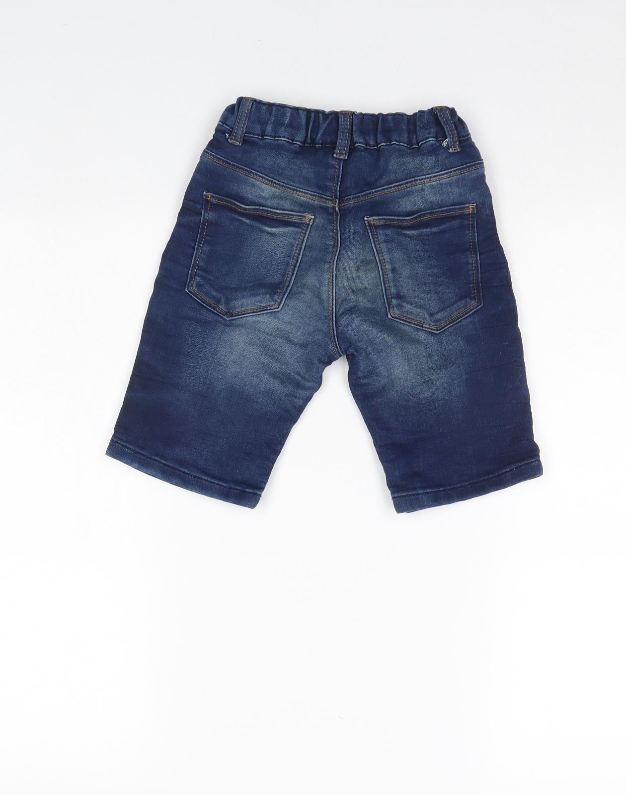 F&F Boys Blue  Denim Cargo Shorts Size 5 Years