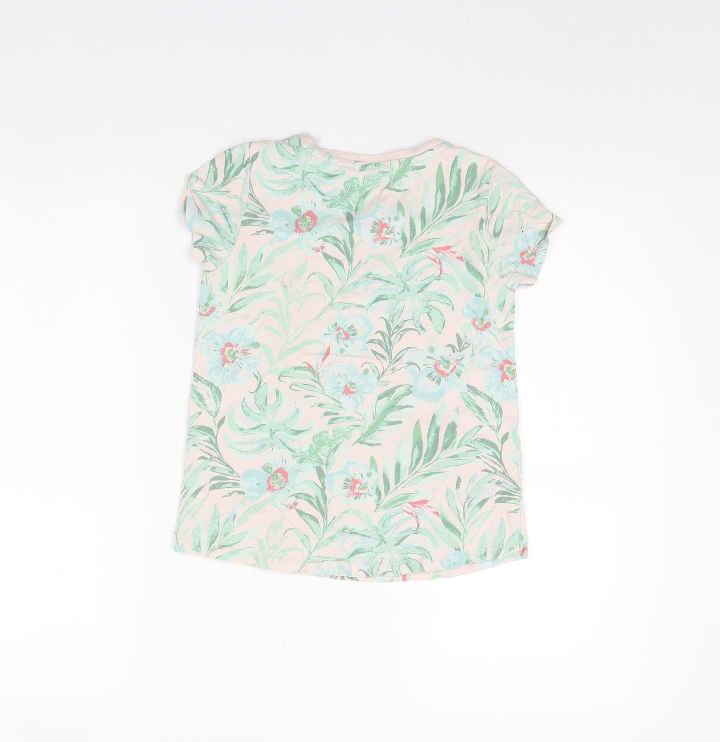 Nutmeg Girls Pink Floral  Basic T-Shirt Size 9 Years
