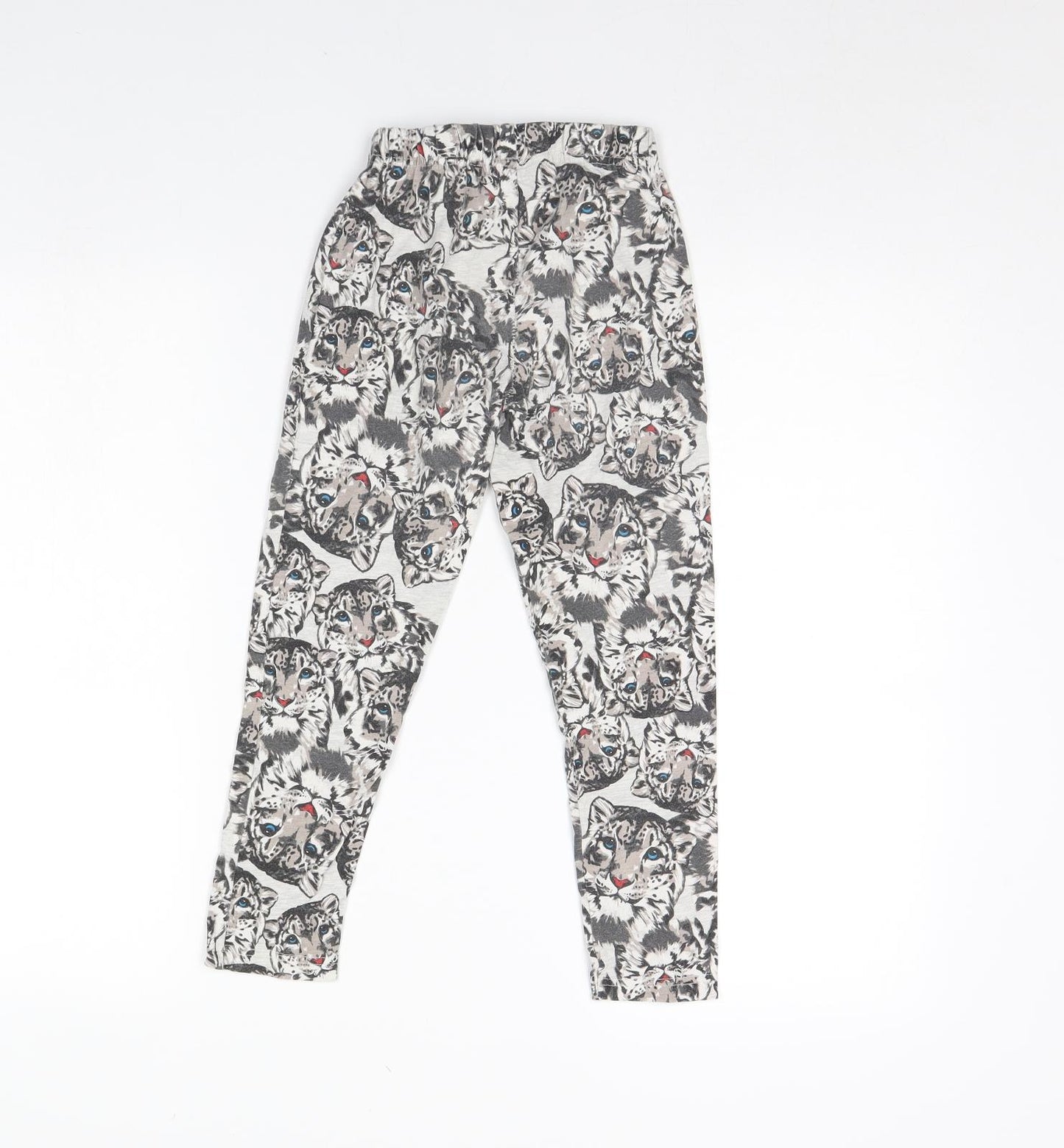 Bpc Girls Grey Animal Print  Capri Trousers Size 8 Years - CUB