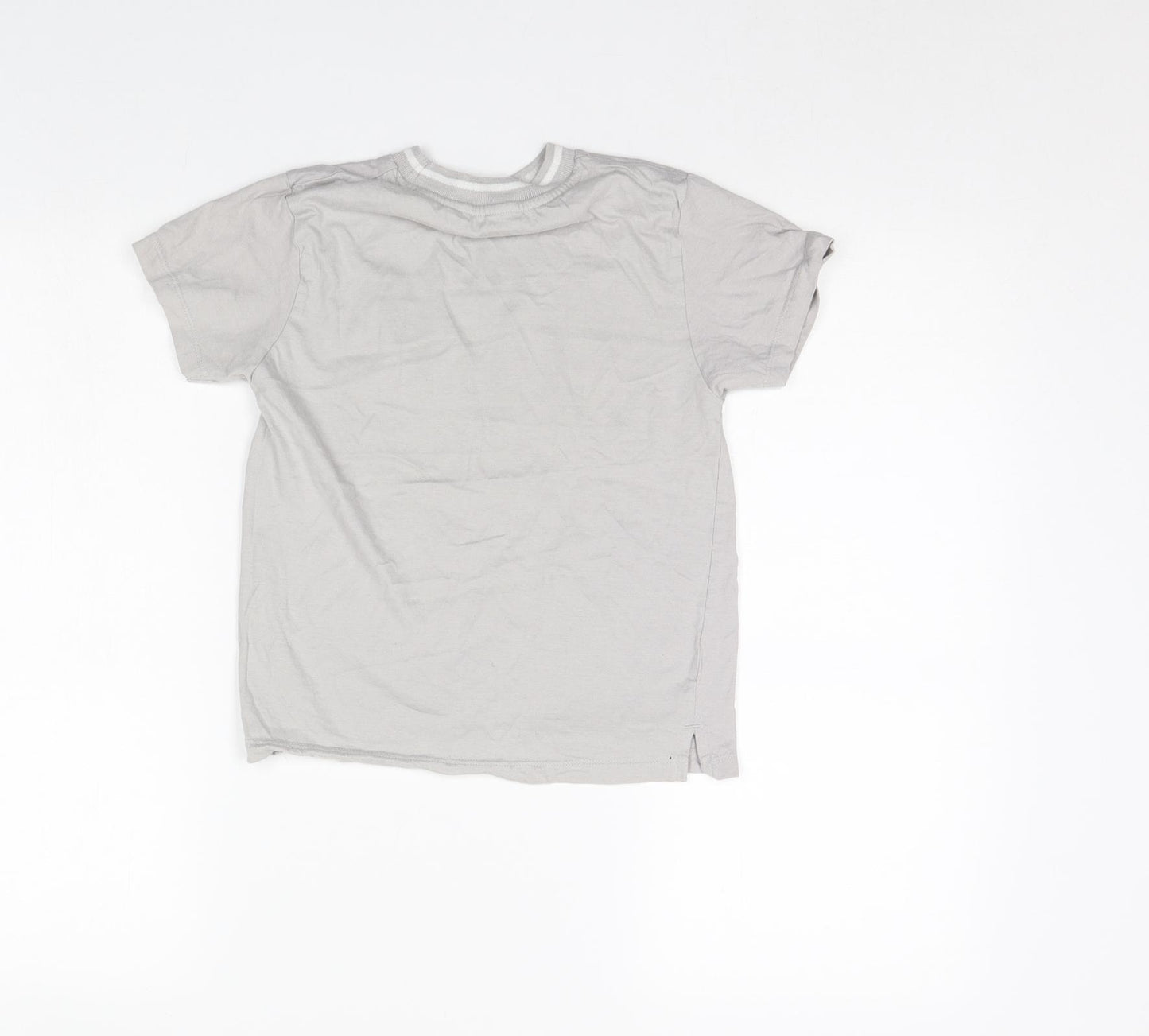 Primark Boys Grey   Basic T-Shirt Size 7 Years  - nyc