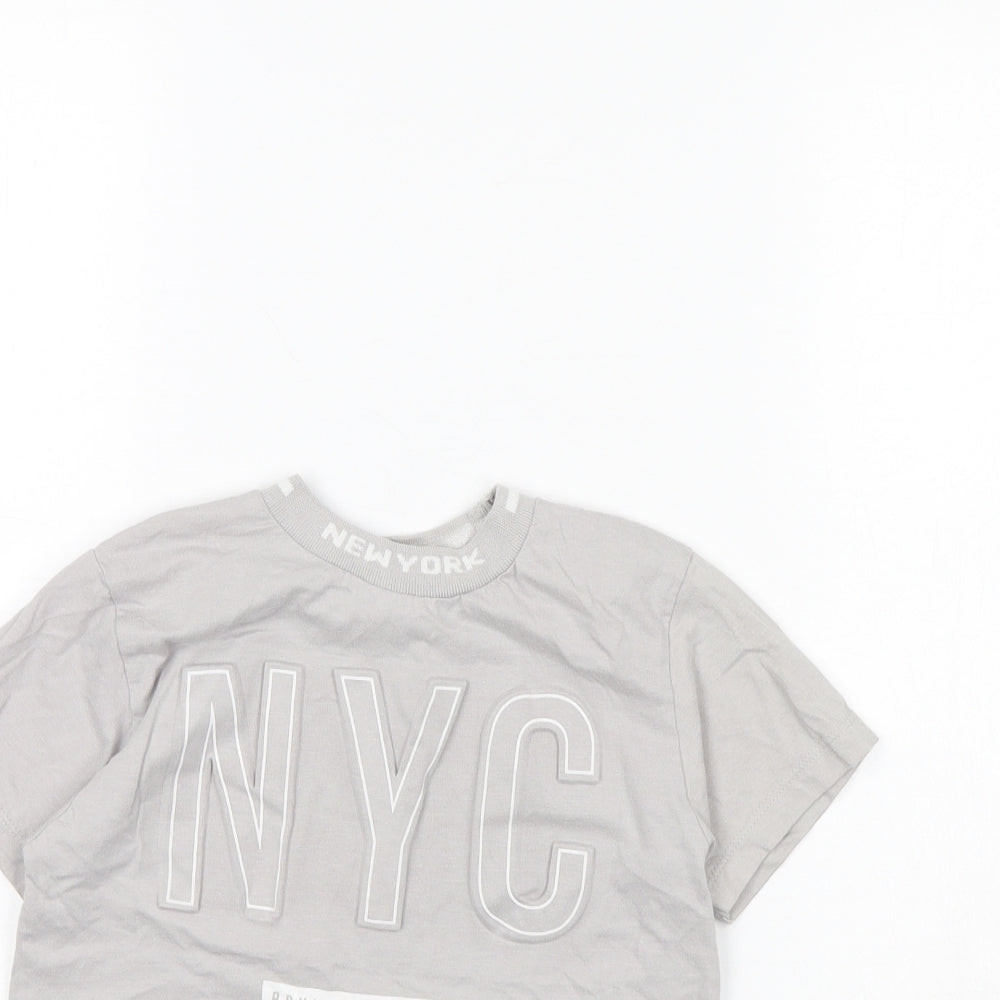 Primark Boys Grey   Basic T-Shirt Size 7 Years  - nyc