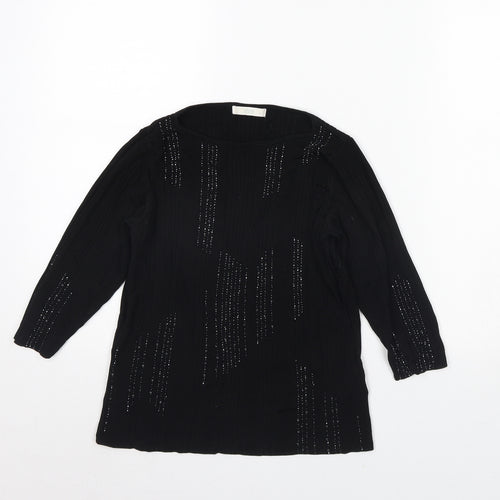 m&s Womens Black   Basic Blouse Size 14