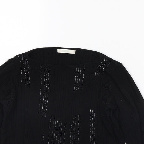 m&s Womens Black   Basic Blouse Size 14