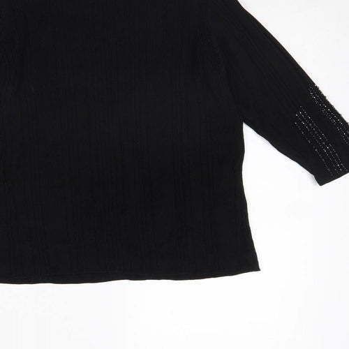 m&s Womens Black   Basic Blouse Size 14