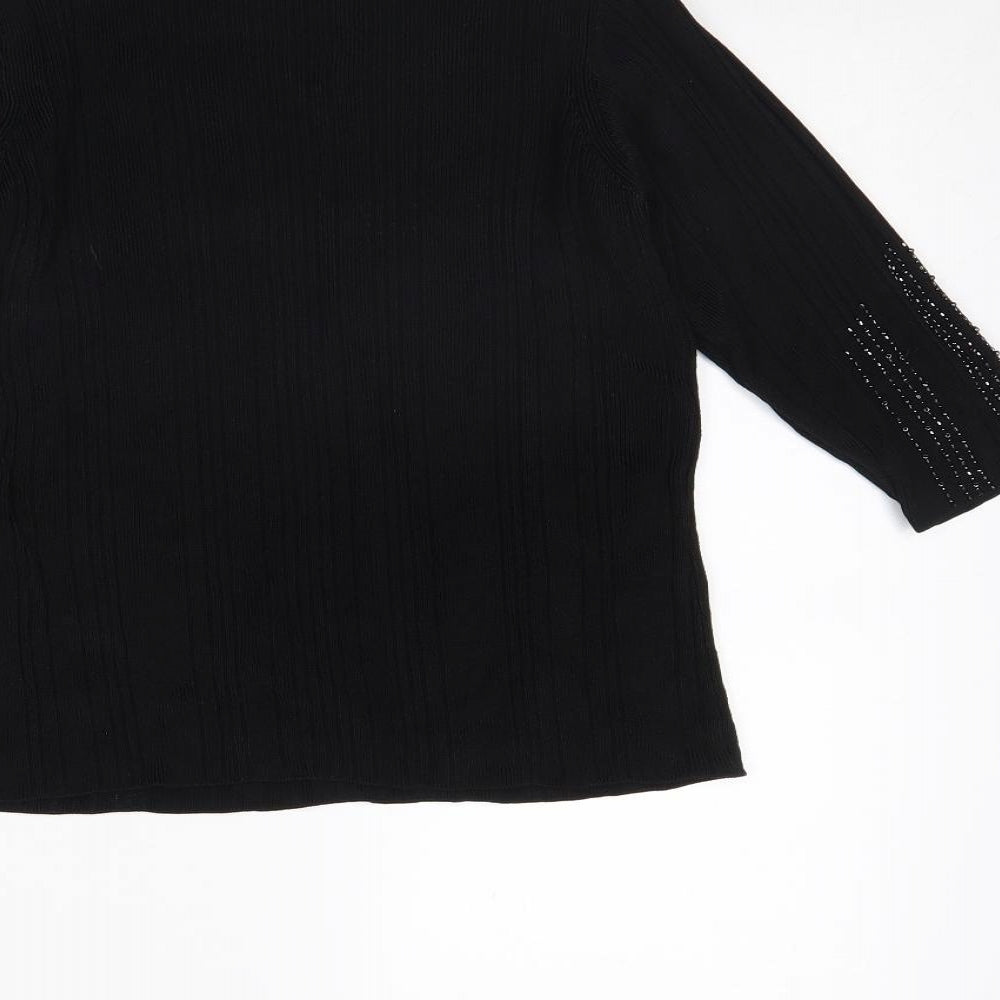 m&s Womens Black   Basic Blouse Size 14
