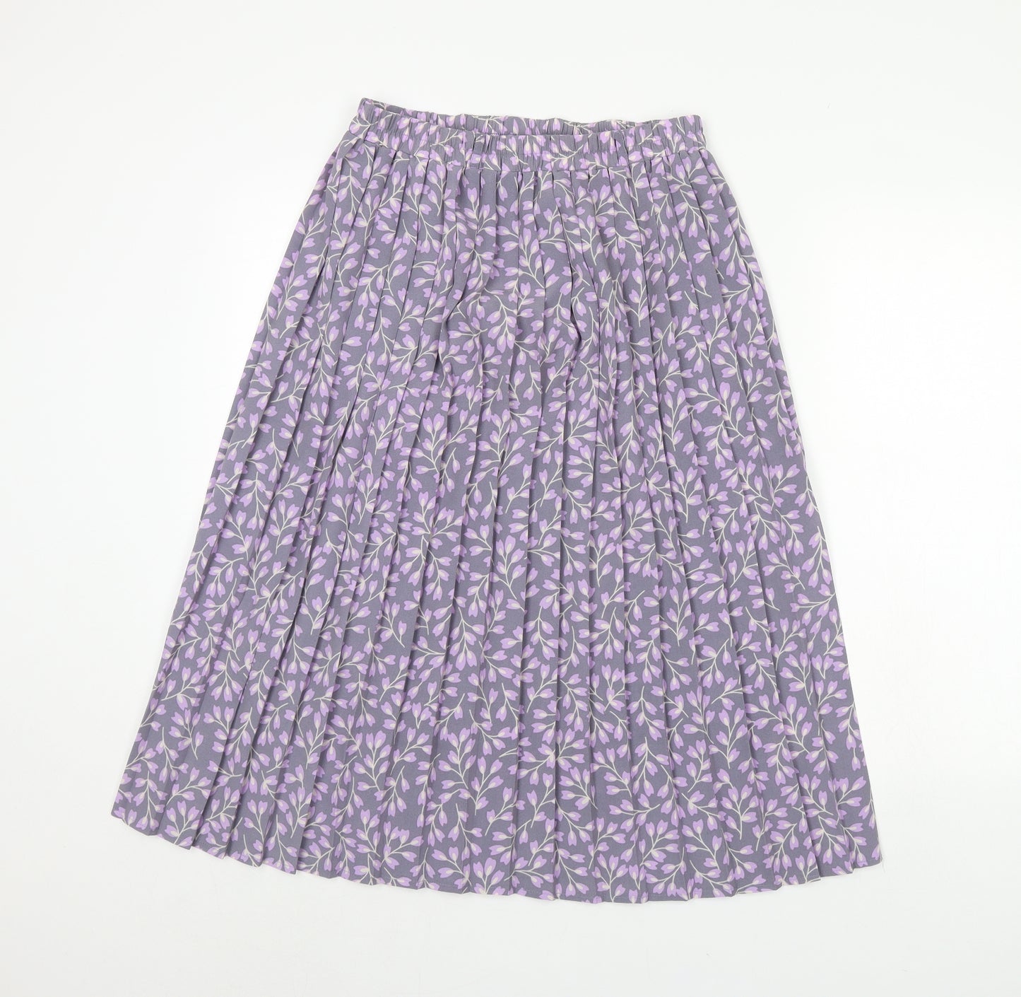 Sarah Hamilton Womens Purple Floral  Flare Skirt Size 12