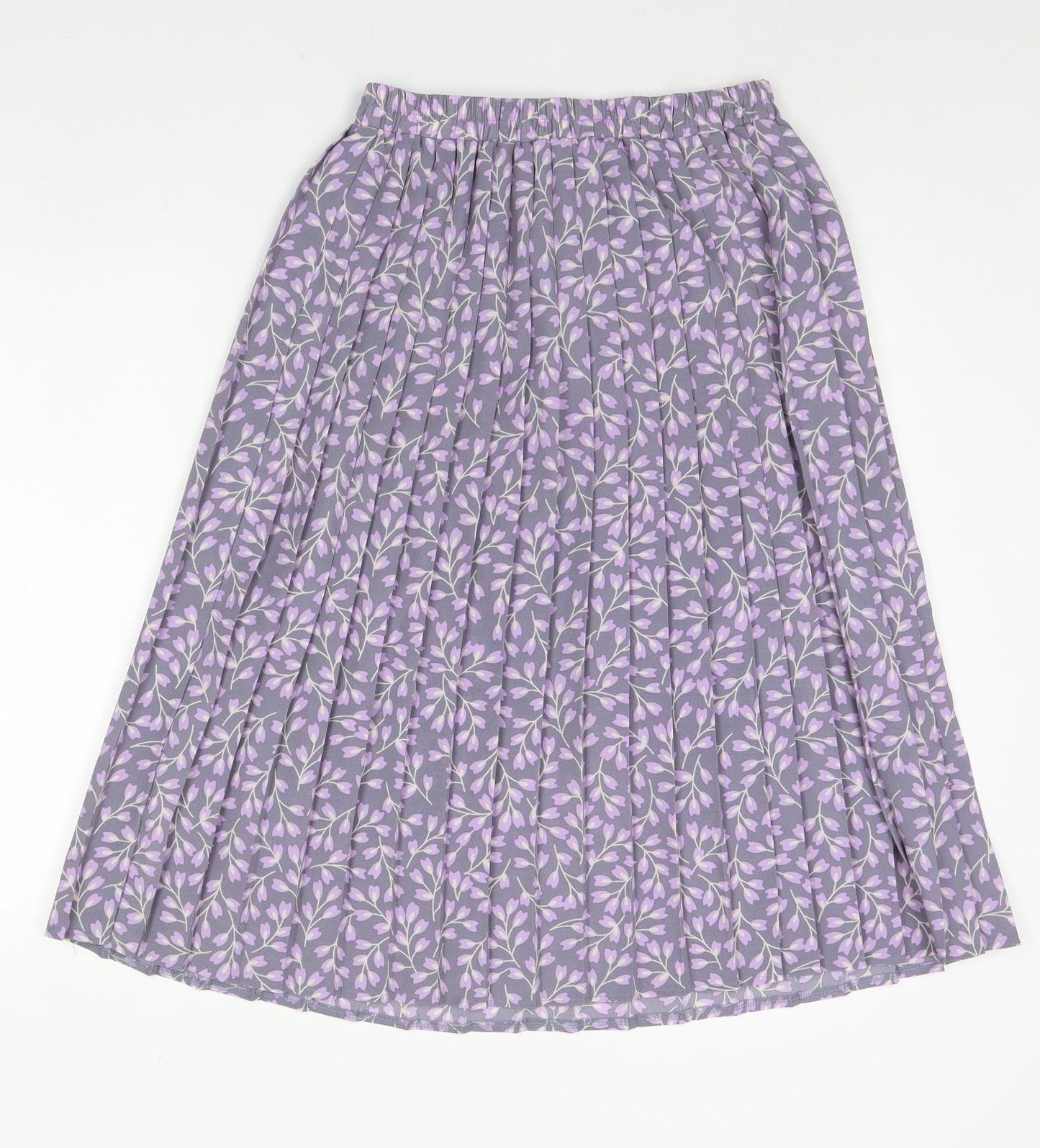 Sarah Hamilton Womens Purple Floral  Flare Skirt Size 12
