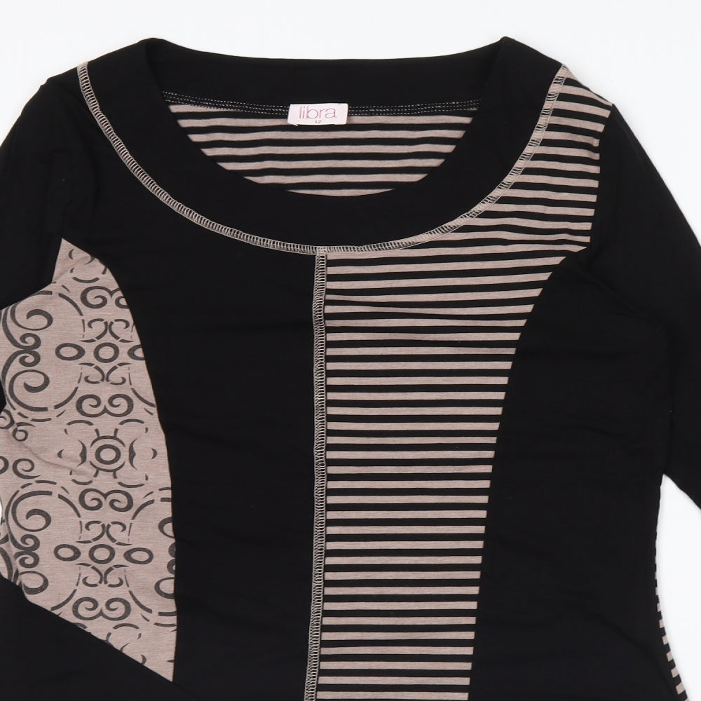 Libra Womens Black Striped  Mini  Size 12