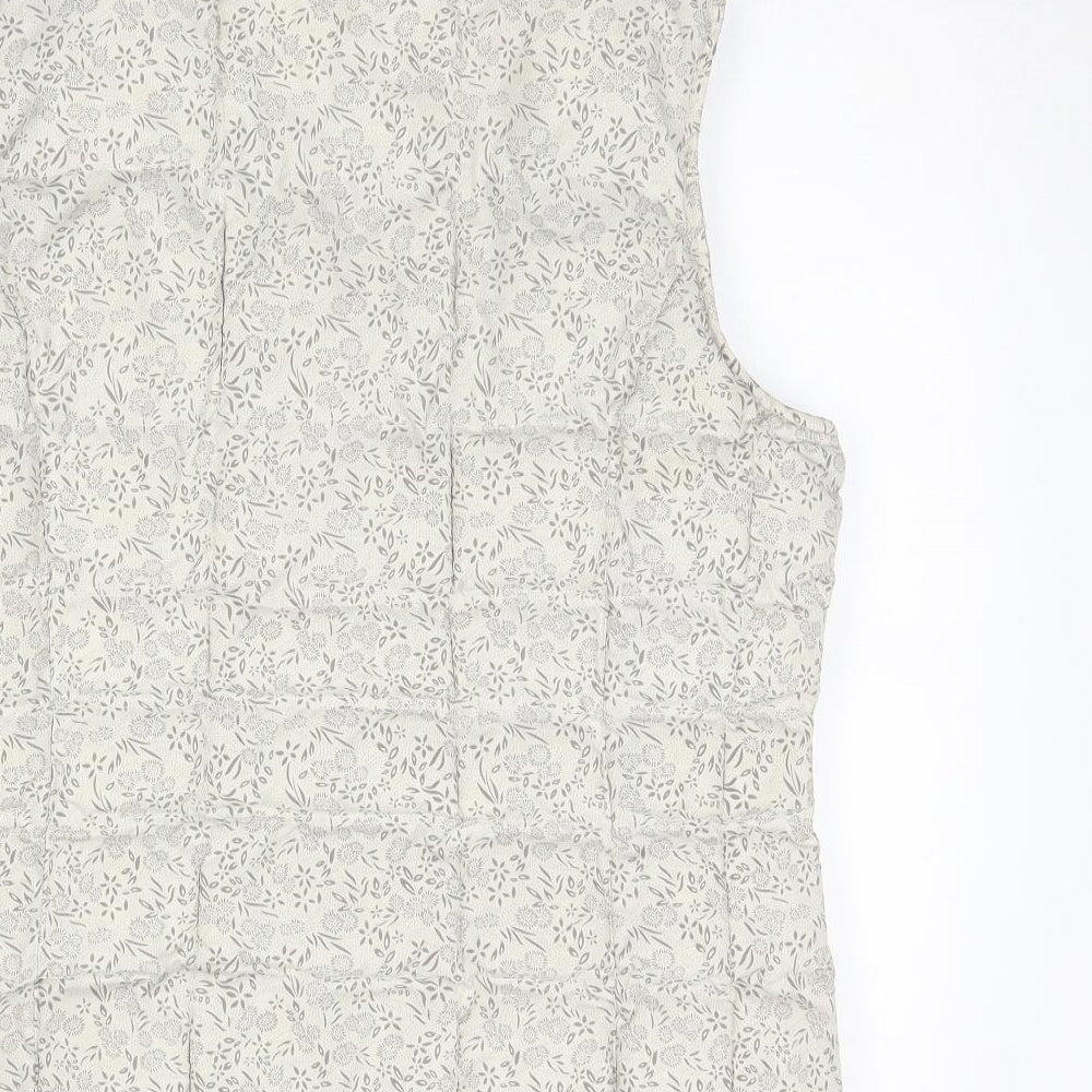 Per Una Womens Ivory Floral  Gilet Jacket Size L