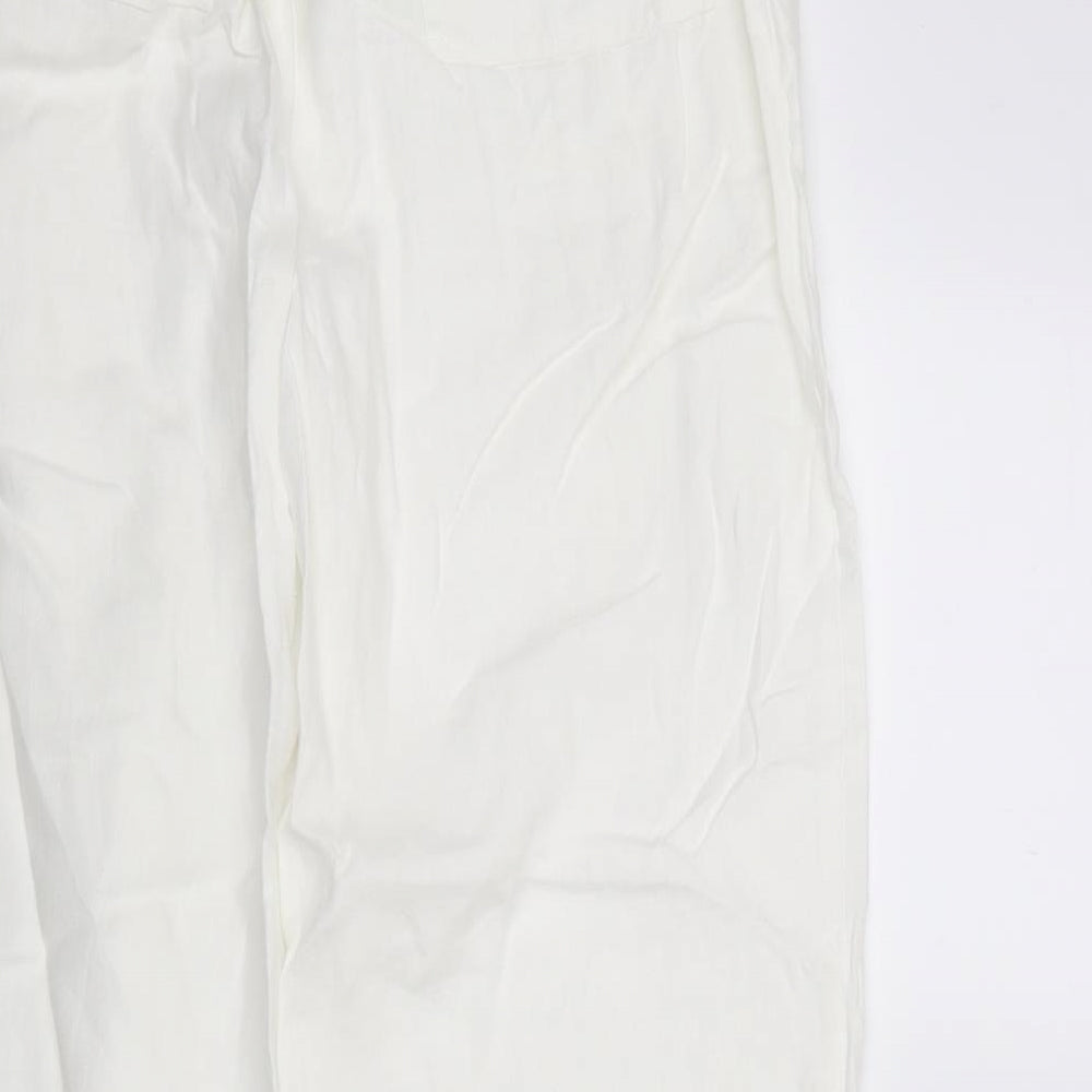 NEXT Womens White   Trousers  Size 12 L32 in