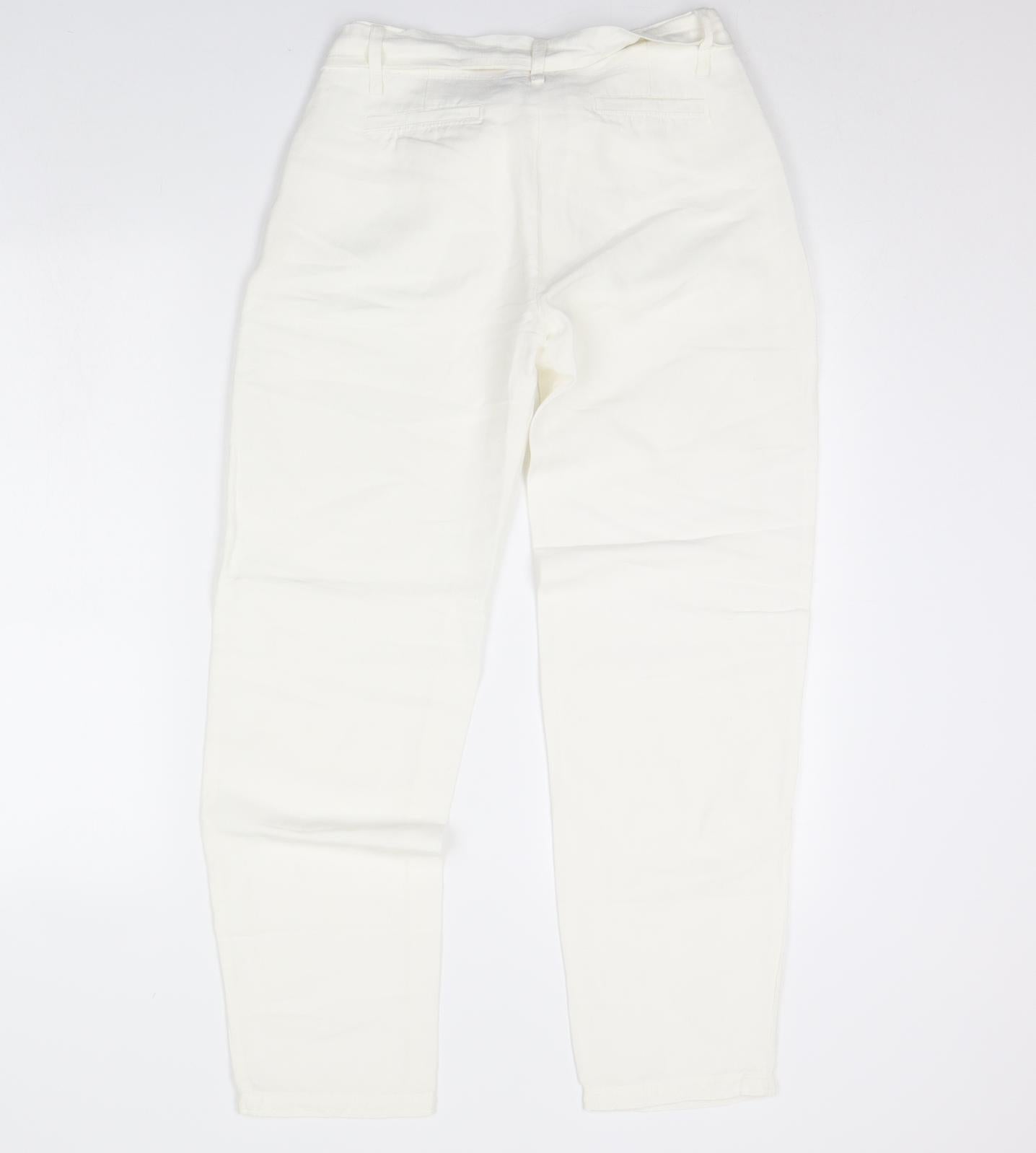 Preworn Womens Ivory   Trousers  Size 28 in L28 in