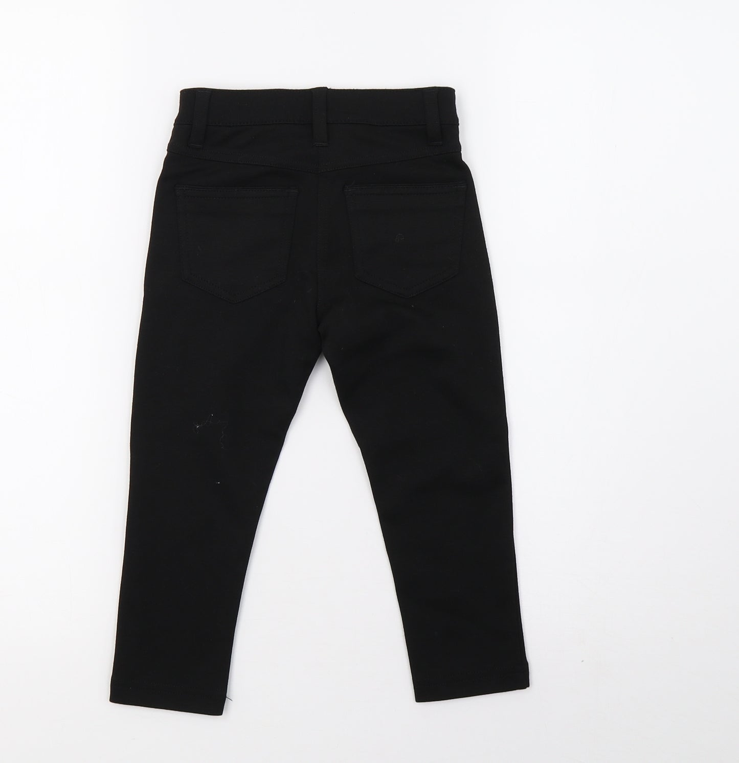 Preworn Girls Black   Pedal Pusher Trousers Size 4-5 Years