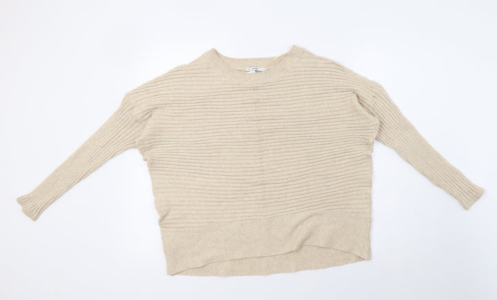 George Womens White Knit Pullover Sweatshirt Size 18