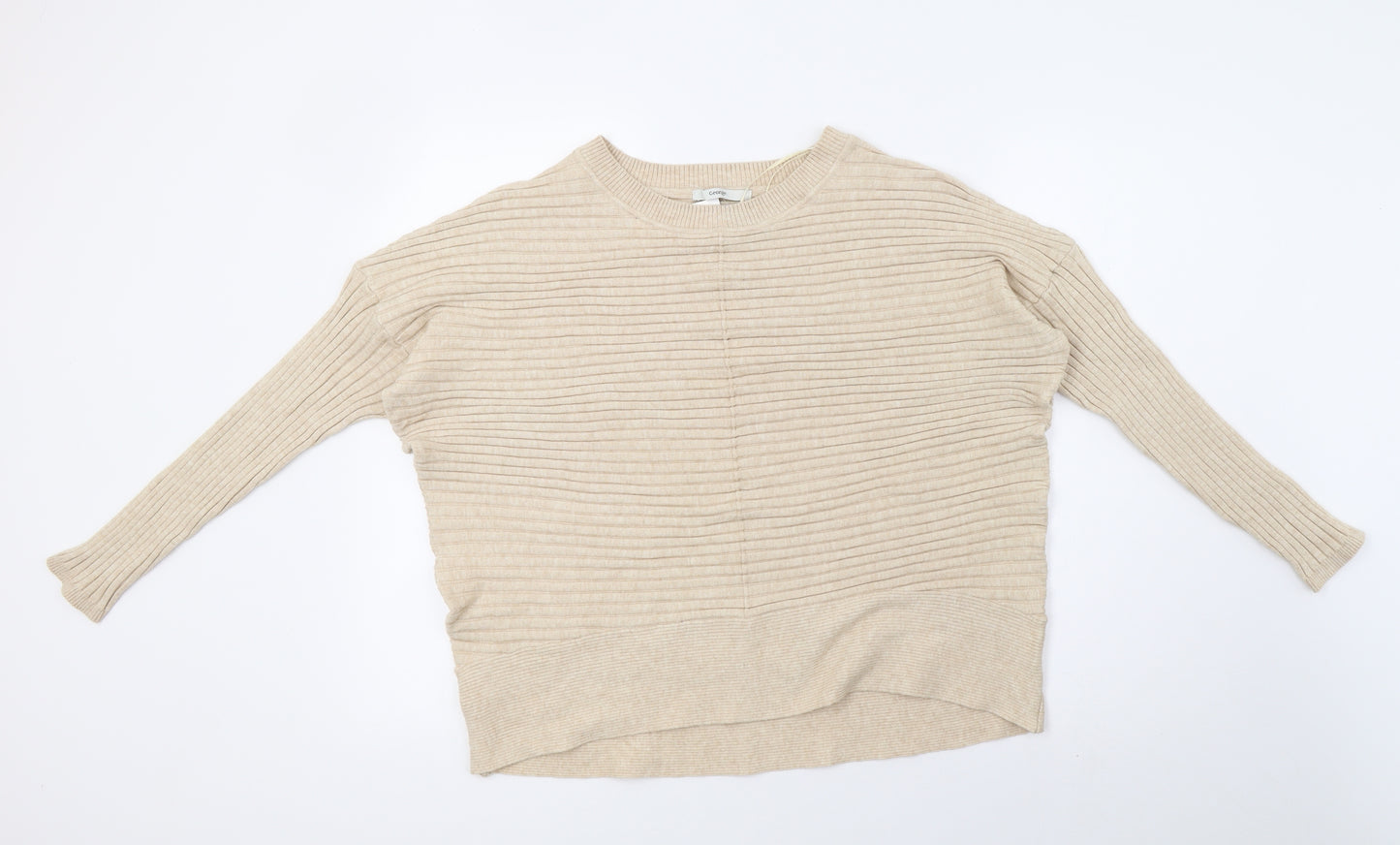 George Womens White  Knit Pullover Sweatshirt Size 18