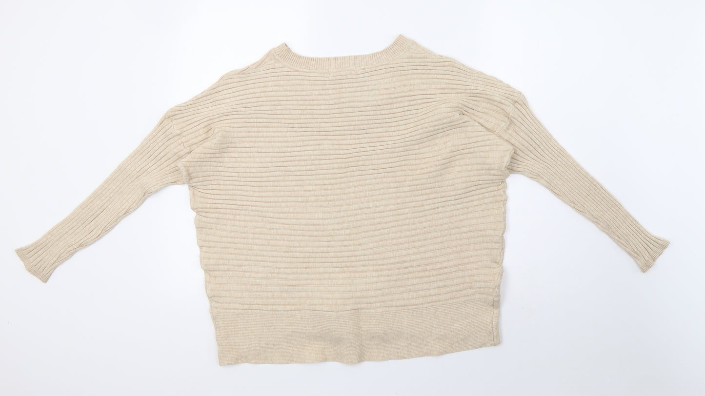 George Womens White  Knit Pullover Sweatshirt Size 18