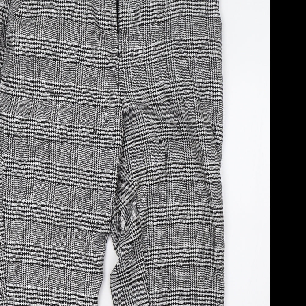 Sainsburys Womens Black Check  Trousers  Size 16 L30 in