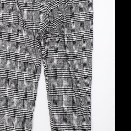 Sainsburys Womens Black Check  Trousers  Size 16 L30 in