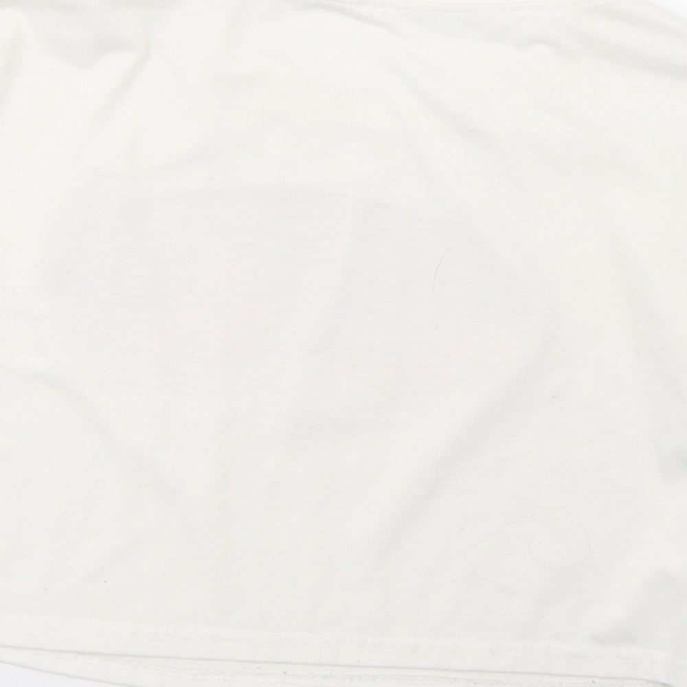 Preworn Womens White   Cropped T-Shirt Size S