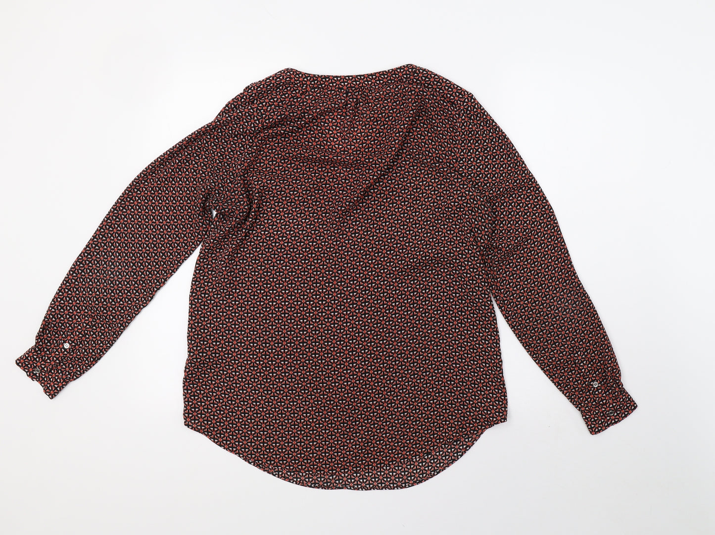 Marks and Spencer Womens Orange Geometric  Basic Blouse Size 12