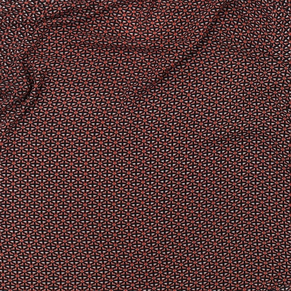 Marks and Spencer Womens Orange Geometric  Basic Blouse Size 12