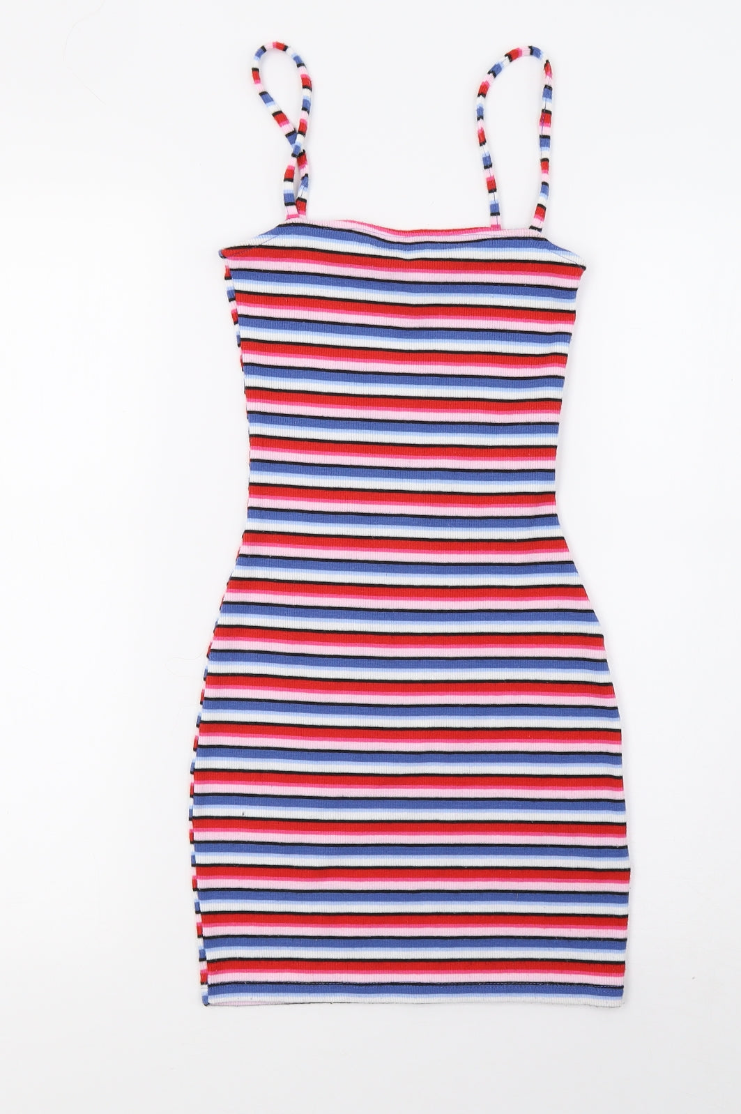 H&M Womens Red Striped  Bodycon  Size 4