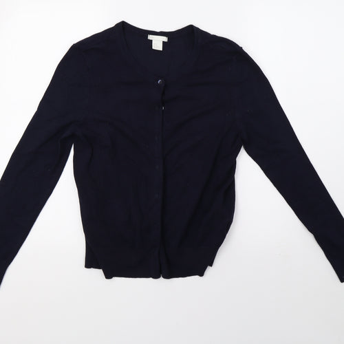H&M Womens Blue  Knit Cardigan Jumper Size M