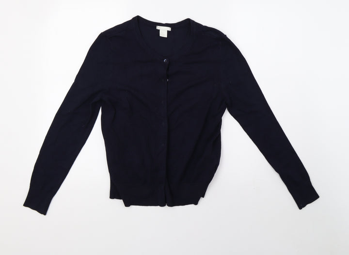 H&M Womens Blue  Knit Cardigan Jumper Size M