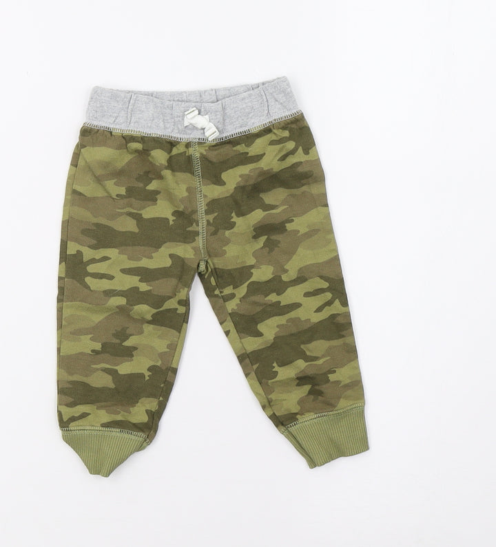 carters Baby Green Camouflage Sweatpants Trousers Size 6-9 Months
