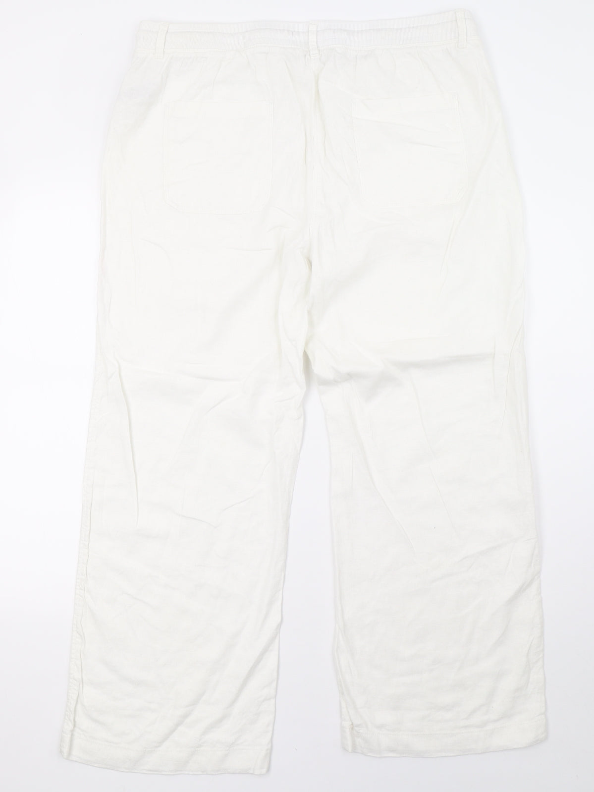Marks and Spencer Womens White   Trousers  Size 16 L30 in