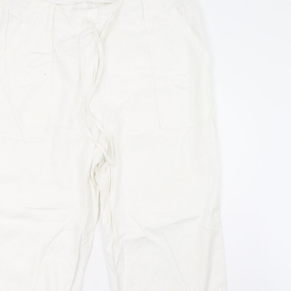 Marks and Spencer Womens White   Trousers  Size 16 L30 in