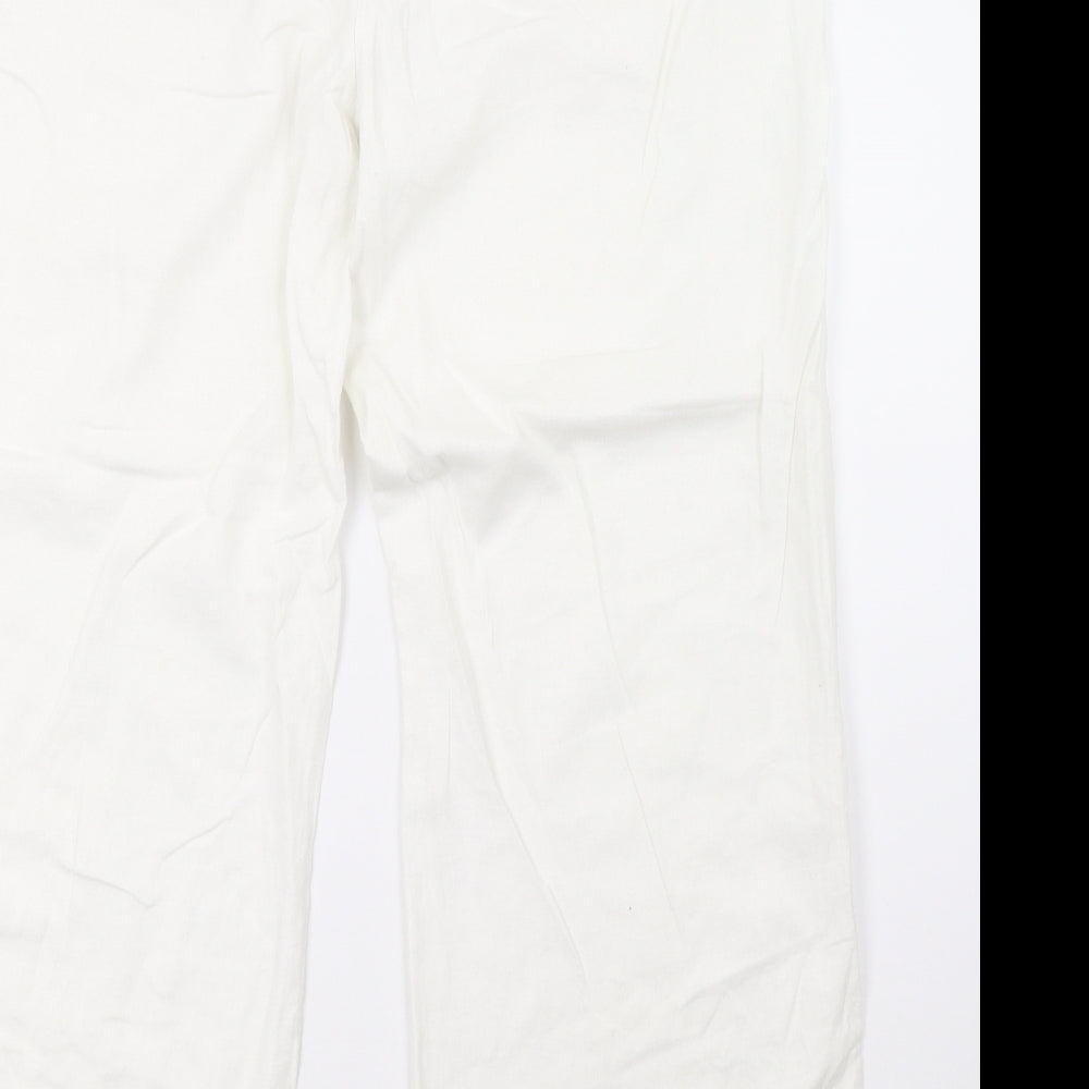 Marks and Spencer Womens White   Trousers  Size 16 L30 in