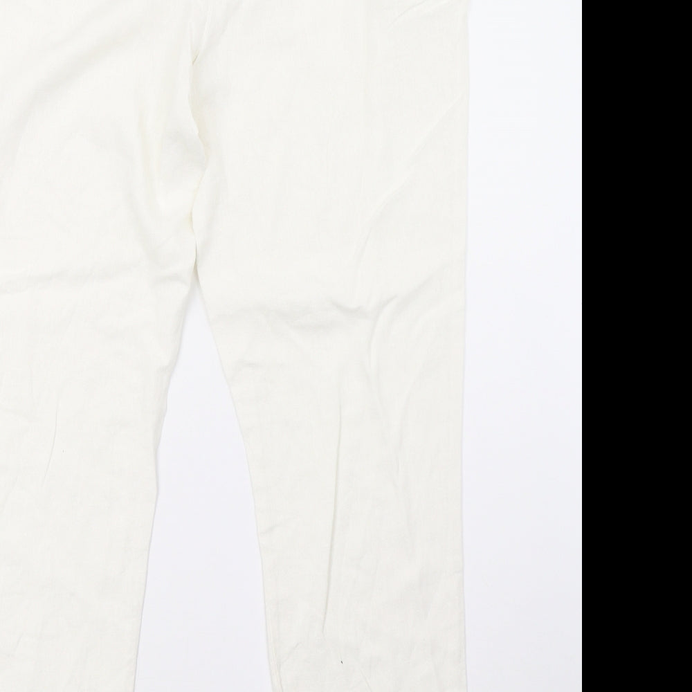 Dorothy Perkins Womens White   Trousers  Size 8 L28 in