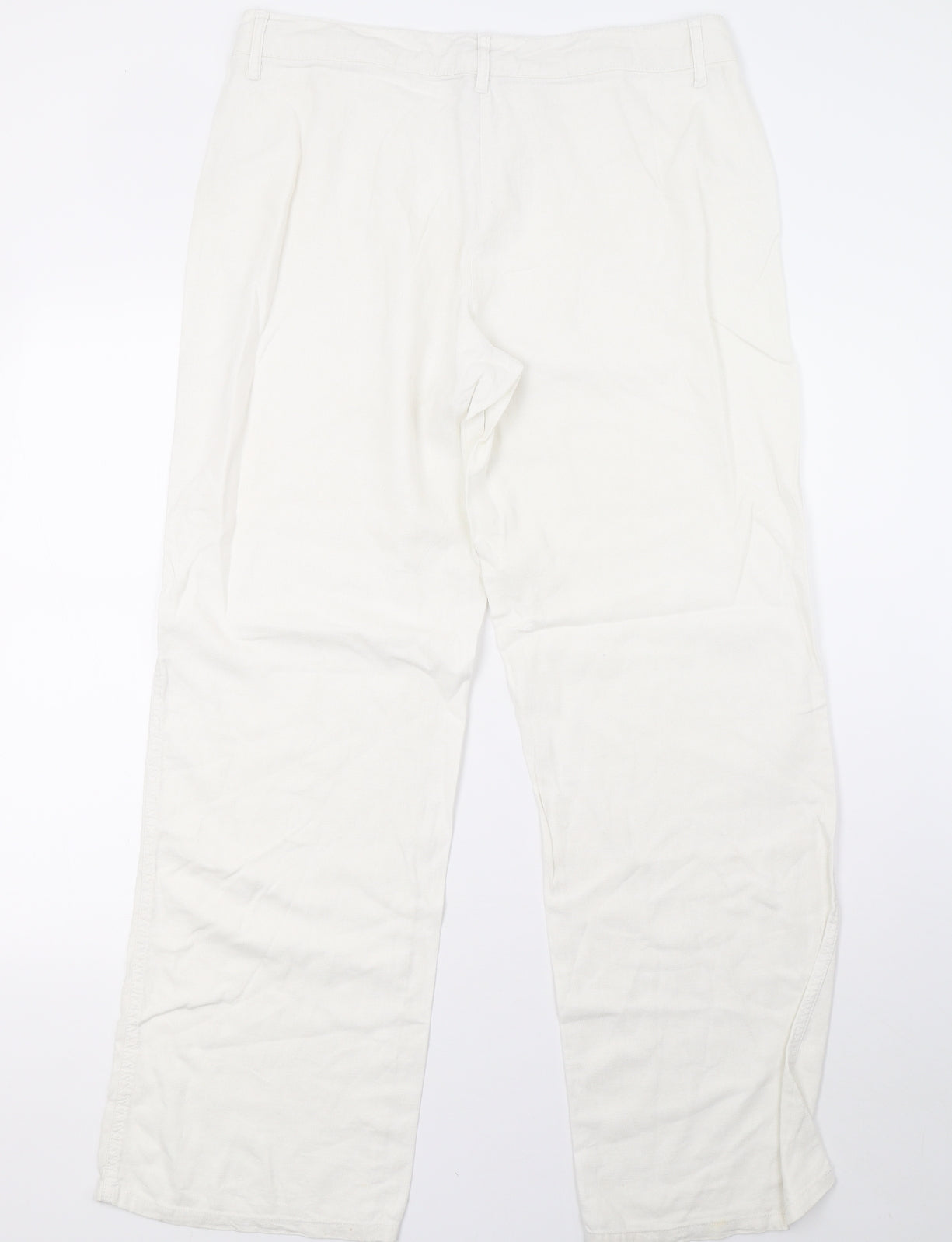F&F Womens White   Trousers  Size 14 L32 in