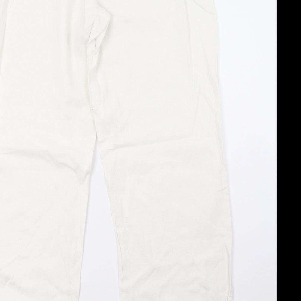 F&F Womens White   Trousers  Size 14 L32 in