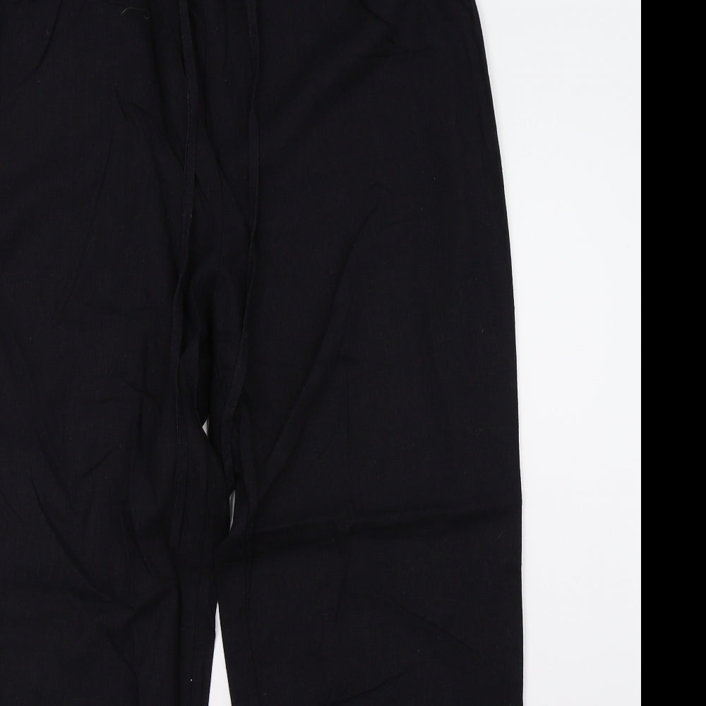 Preworn Womens Black   Trousers  Size 16 L31 in