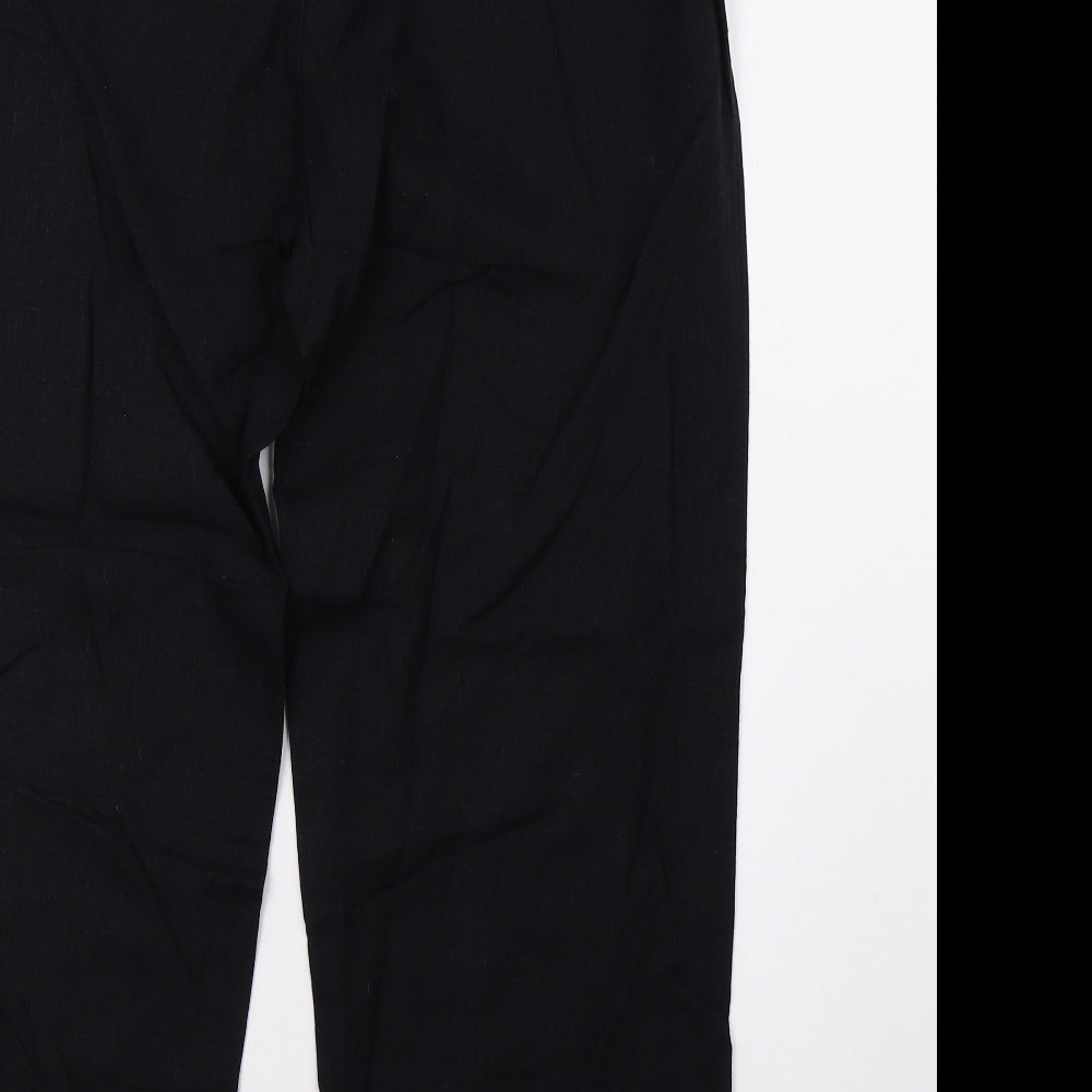 Preworn Womens Black   Trousers  Size 16 L31 in